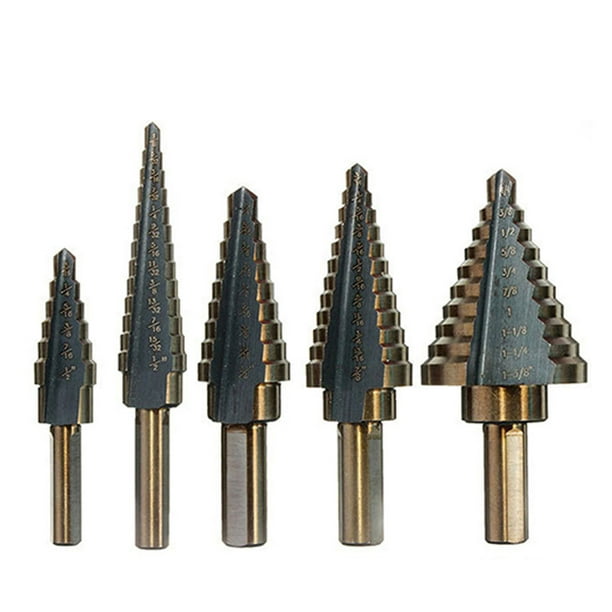 5pcs Diamond Tipped Drill Twist Bits Set Wood Plastic Metal Drilling Tools